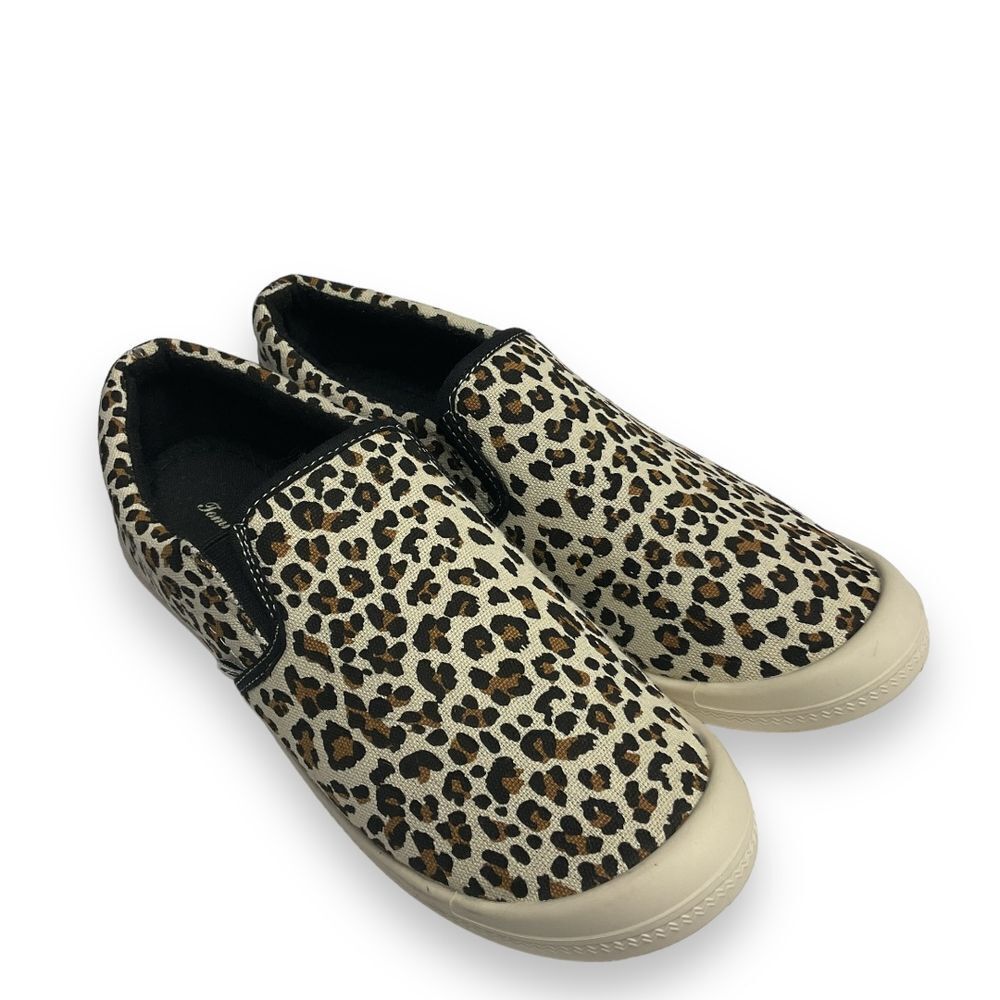 Tommy Bahama Leopard Tan Black Animal Print Slip-On Sneaker Size 8.5‎ Round Toe - Picture 2 of 10